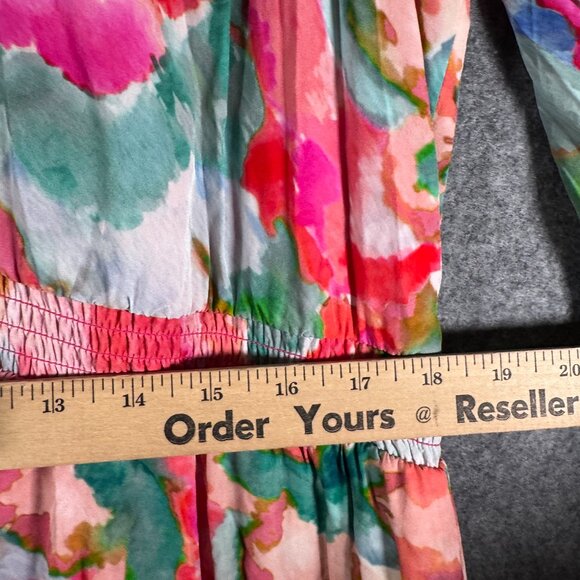 Soft Surroundings Evalina Maxi Dress 2X‎ Plus Floral Chiffon Tropical Feminine - Picture 5 of 9